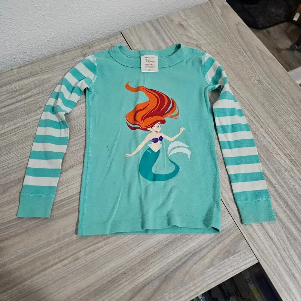Hanna Andersson Pajama Set Disney The Little Mermaid Ariel Long Sleeve Blue 5